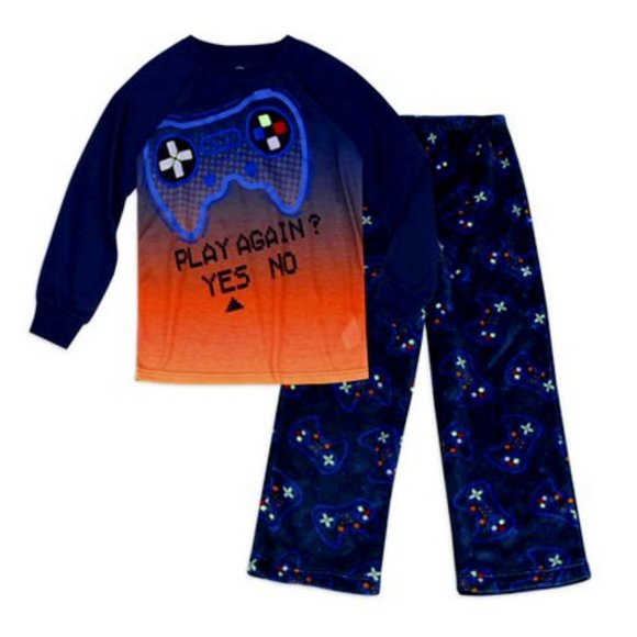 NWT 10 12 glow in dark gaming console pajamas boy